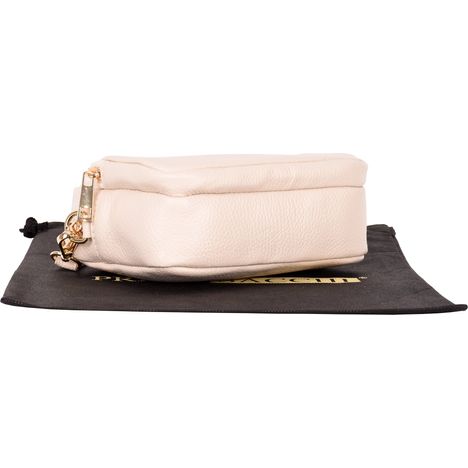 the base of a womens cream italian leather shoulder and crossbody bag gold metalware