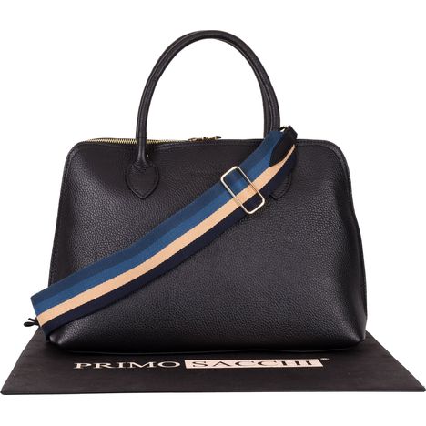 Gisella Grande - Blue Beige Edition- Dollaro Leather Double Handle Grab Bag