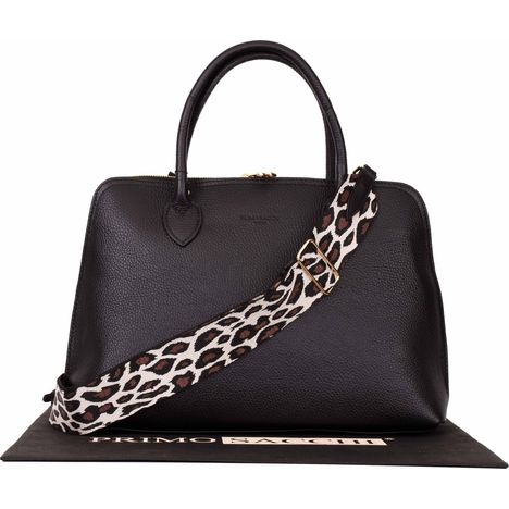 Gisella Grande - Leopard Edition- Dollaro Leather Double Handle Grab Bag