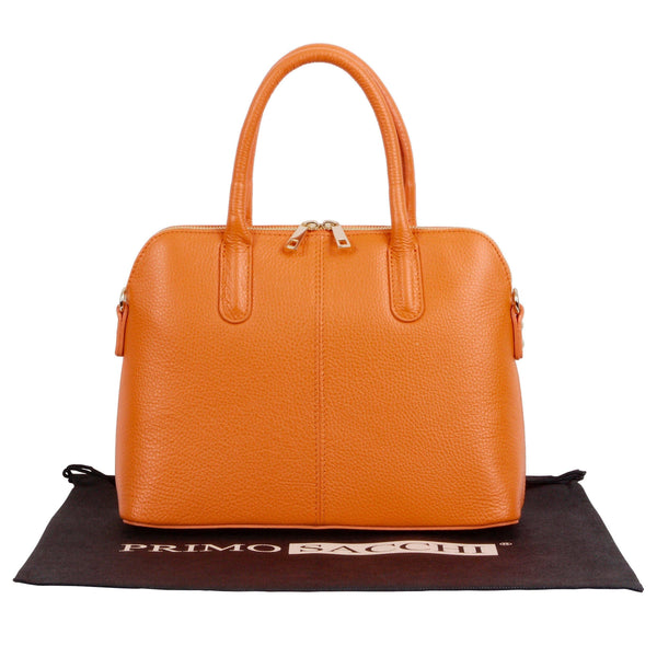 Cinzia- Textured Leather Bowling Style  Grab or Shoulder Bag