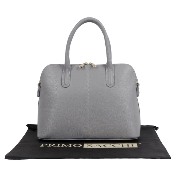 Cinzia- Textured Leather Bowling Style  Grab or Shoulder Bag