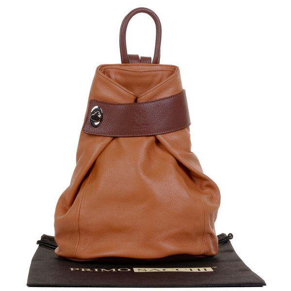 Simona-Soft Textured Leather Top Handle Shoulder Bag Rucksack Backpack