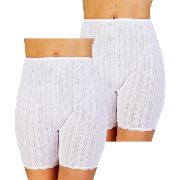 Womens Winter Thermal Base Layer Thigh Length Pantee Shorts