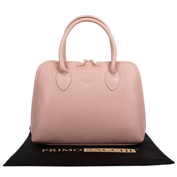 Gisella Media- Dollaro Leather Double Handle Grab Bag